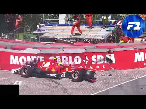 Identical crashes in one weekend for Felipe Massa in Monaco 2013