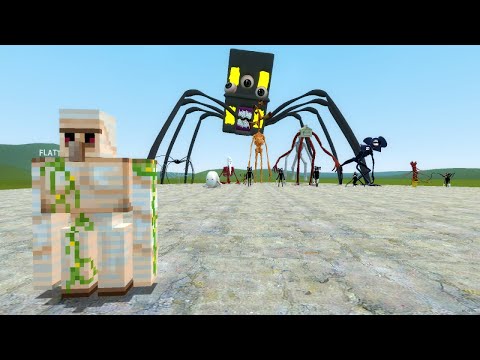 IRON GOLEM VS TREVOR HENDERSON CREATURES!! Garry's Mod Sandbox