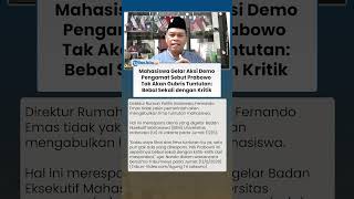 Anggap Bebal Kritik, Pengamat Ragu Presiden Prabowo akan Gubris Tuntutan Demo Mahasiswa