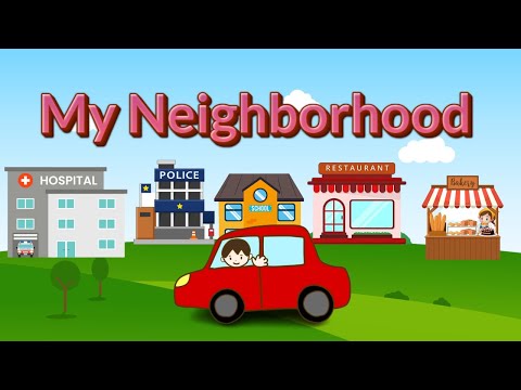 Explore My Neighborhood: Fun Vocabulary for English Learners | Animated Learning! #neighborhood