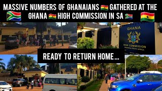 Massive Numbers Of Ghanaians🇬🇭 Gathered At The Ghana🇬🇭 High Commission In SA🇿🇦 Ready To Return Home