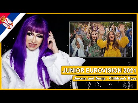 SERBIA - Jovana and Dunja - Children's Eyes | Drag Queen Reacts to Junior Eurovision 2021
