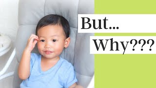 What to do when your toddler is asking WHY over and over. Learn reasons why & how to respond