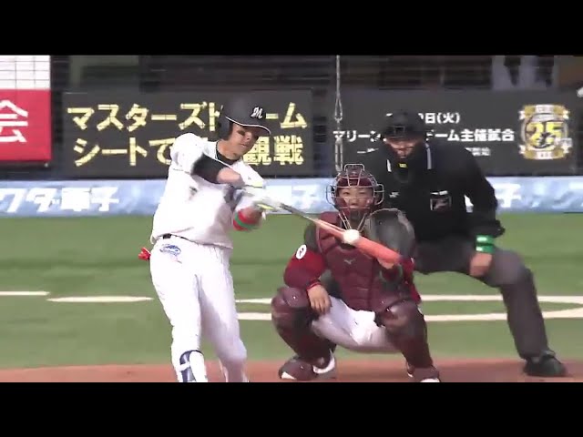 【7回裏】お待たせ「パ・1号!!」 マリーンズ・鈴木大地に快音!! 2016/3/29 M-E