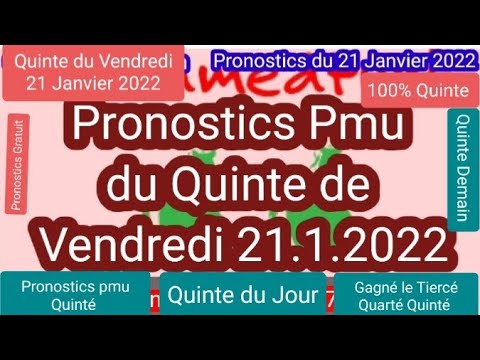 Pronostics Pmu Gratuit du Quinte de Vendredi 21.1.2022 Prix Charles Gastaud à Cagnes-sur-Mer 👍👍