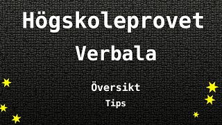 Hogskoleprovet Verbala oversikt, tips - LAS, MEK, ORD, ELF