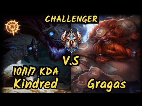 Kirei (KINDRED) vs GRAGAS - 10/1/7 KDA JUNGLE CHALLENGER GAMEPLAY - EUW