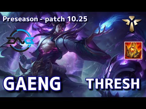 【韓国サーバー/C1】DFM Gaeng スレッシュ(Thresh) VS マオカイ(Maokai) SUP - Patch10.25 KR Ranked【LoL】