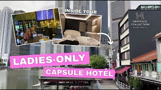 CUBE - Social Boutique Capsule Hotel 🇸🇬 Singapore vlog | Solo Travel | Silent Vl