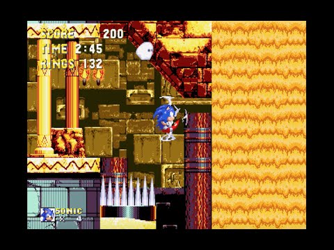 Sonic the Hedgehog 3 Complete: Sandopolis Zone Act 2 (Sonic) [1080 HD]