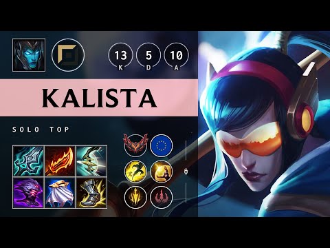 Kalista Top vs Vayne: Triple Kill, Legendary - EUW Grandmaster Patch 14.20