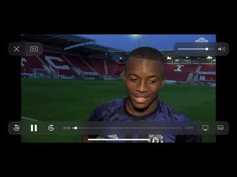Ethan Laird interview after MU U21s vs Rotherham