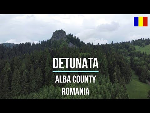DETUNATA, ROMANIA - Drone 4k The story of giants and fairies