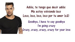 Ricky Martin - Adiós Lyrics English and Spanish &amp; and a little bit of French