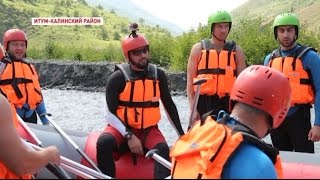 На реке Аргун впервые открылся маршрут для рафтинга