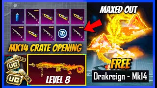 FREE MYTHIC MK14 IN LUCKIEST CRATE OPENING - MAX OUT TO LEVEL 8 / DRAKREIGN MK14 LUCKY SPIN ( BGMI )