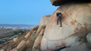Video thumbnail of Minor Mantle. Mount Rubidoux