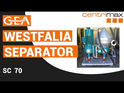 ✔GEA Westfalia Separator Disc centrifuge SC 70 factory rebuilt / generalüberholt – Centrimax