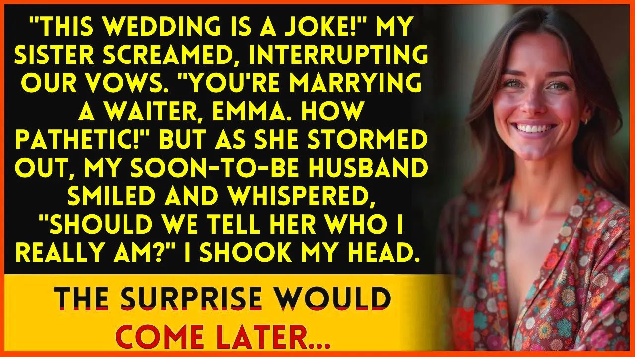 “This wedding is a joke!” my sister yelled — but my groom smiled, hiding who he really was.