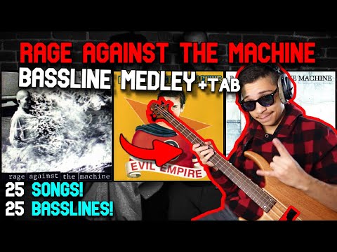 Rage Against The Machine BASSLINE MEDLEY (WITH TAB!)