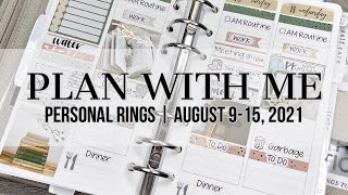 Plan with Me | Personal Rings | August 9-15, 2021 (feat. Saucy Stickers Co) #personalrings #moterm