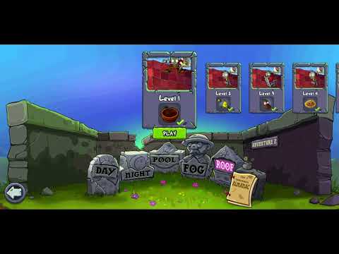 Adventure Roof Level 5-1 -- Flower Pot -- Plants vs Zombies FREE