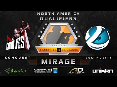 Conquest vs Luminosity - Map 1 - Mirage (FACEIT League Stage 3 NA Qualifier)