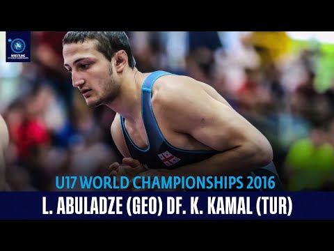 World champion Leri ABULADZE clashes with Euro champ Kerem Kamal in the 2016 U17 World Championships