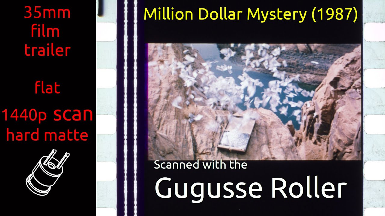 Million Dollar Mystery (1987) 35mm film trailer, flat hard matte, 1440p