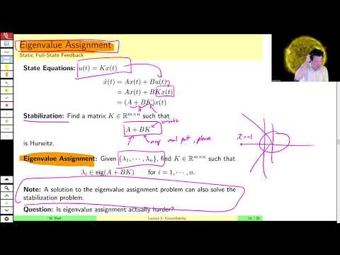 MAE509 (LMIs in Control): Lecture 5, part C - An LMI for Static State Feedback Control