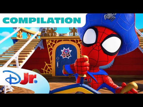 Meet Spidey Season 4 FULL SHORTS Compilation! Pirate Adventures + New Friends! 🏴‍☠️ | @disneyjr