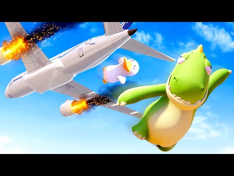 Jumping Off a Plane That's CRASHING - Party Animals Gameplay
