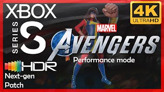 [4K/HDR] Marvel's Avengers (Next-Gen Patch) / Xbox Series S Gameplay / Performance Mode (60 fps)