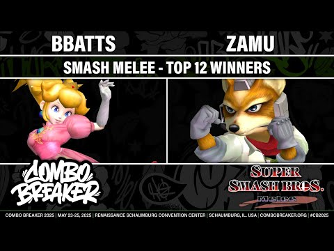 COMBO BREAKER 2025 TOP 12 WINNERS - Bbatts (Peach) vs Zamu (Fox) - Smash Melee