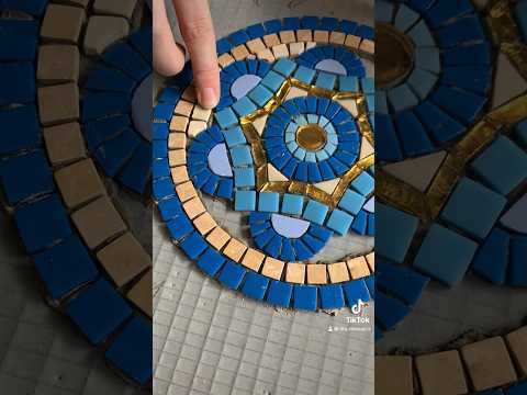 Mosaic table - part 1 🌊 #mosaic #art #table