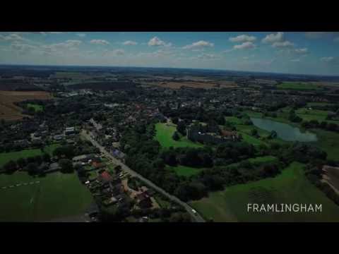 Seagull's view of the fabulous town of Framlingham near the Suffolk coast