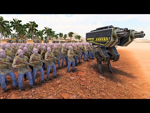 Can T-45 Robots & 10,000 INSURGENTS STOP 4,000,000 BERSERKERS & ZOMBIES | UEBS 2