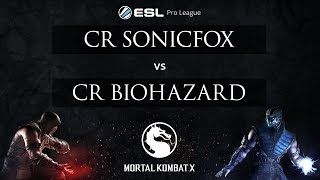 MKX - cR SonicFox vs cR Biohazard - ESL Pro League Season 2 - NA Week 3 Semifinals