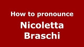 How to pronounce Nicoletta Braschi
