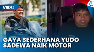 GAYA SEDERHANA Anak Menkeu Purbaya, Yudo Sadewa Naik Motor Tanpa Pengawalan saat Datangi Bigmo