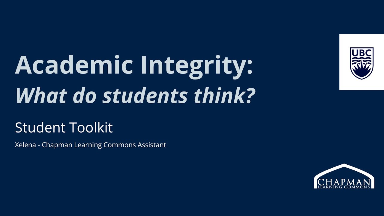 Academic Integrity - What Do Students Think?
