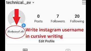 Write instagram username in cursive writing👍🔥🔥 for free|No App||Very easy|Technical Av