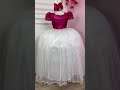 Vestido Infantil Pink C/ Renda Saia Branca Damas Longo
