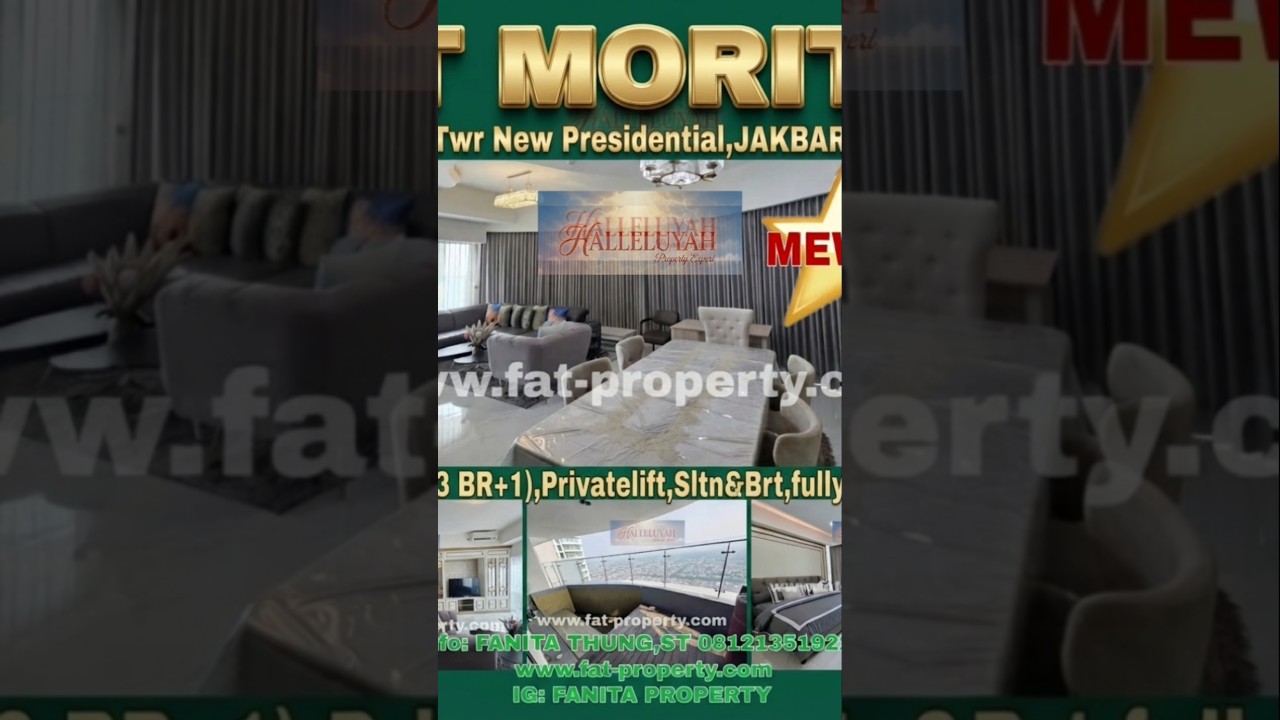 Super Mewah! Dijual Apartment St Moritz Tower Terbaru dan Terbaik,New Presidential Tower.