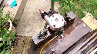 Two Russian Mk 17 Diesel model airplane engine runs.