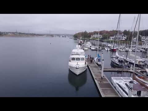 Our departure from Riverside Yacht Club on a Fleming 65