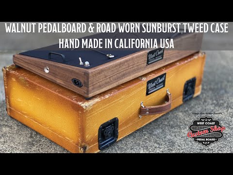 Walnut #Pedalboard & Custom Tweed Hard Case #pedalboards #pedalboardcase #diypedalboard