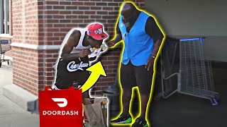 EATING STRANGERS DOORDASH ORDER PRANK! Ft BRONNY JAMES