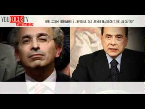Berlusconi interviene a L'Infedele. Gad Lerner reagisce: "Lei è un cafone"
