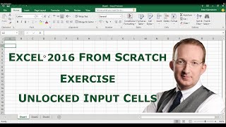 Excel 2016 from Scratch - Unlocked Input Cells, Locked Calculation Cells